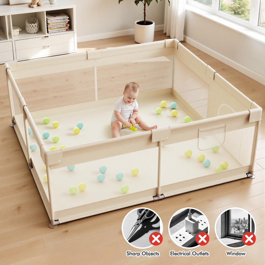 Beige Small Baby Playpen M767616