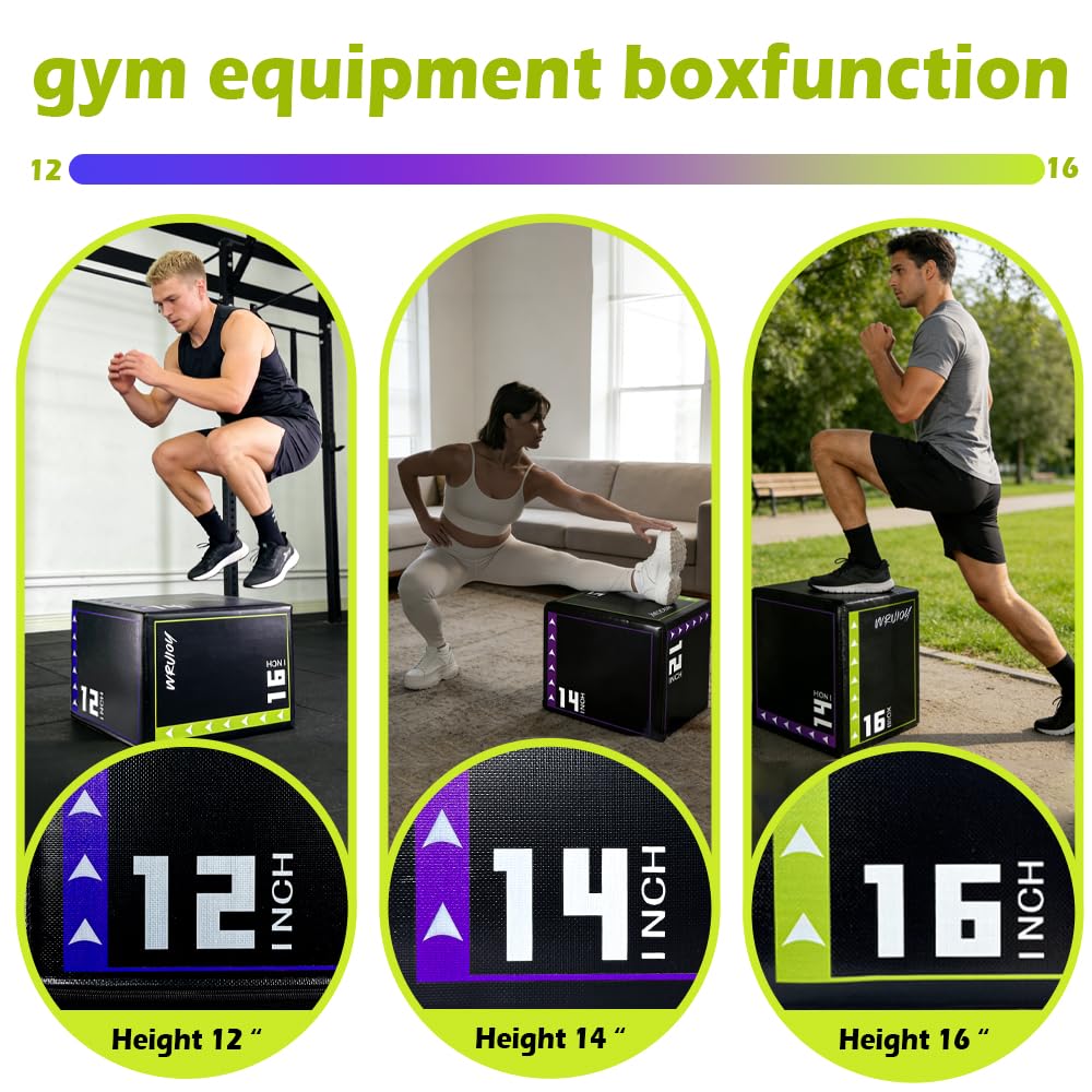 3-in-1 Non Slip Foam Plyometric Jump Box S107