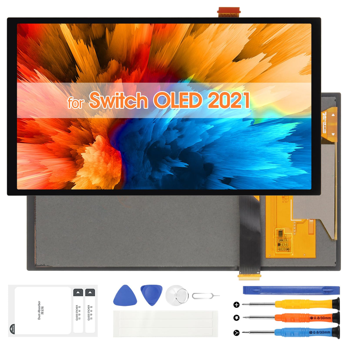 Screen Replacement for Nintendo Switch OLED 2021 7inch Black V65391
