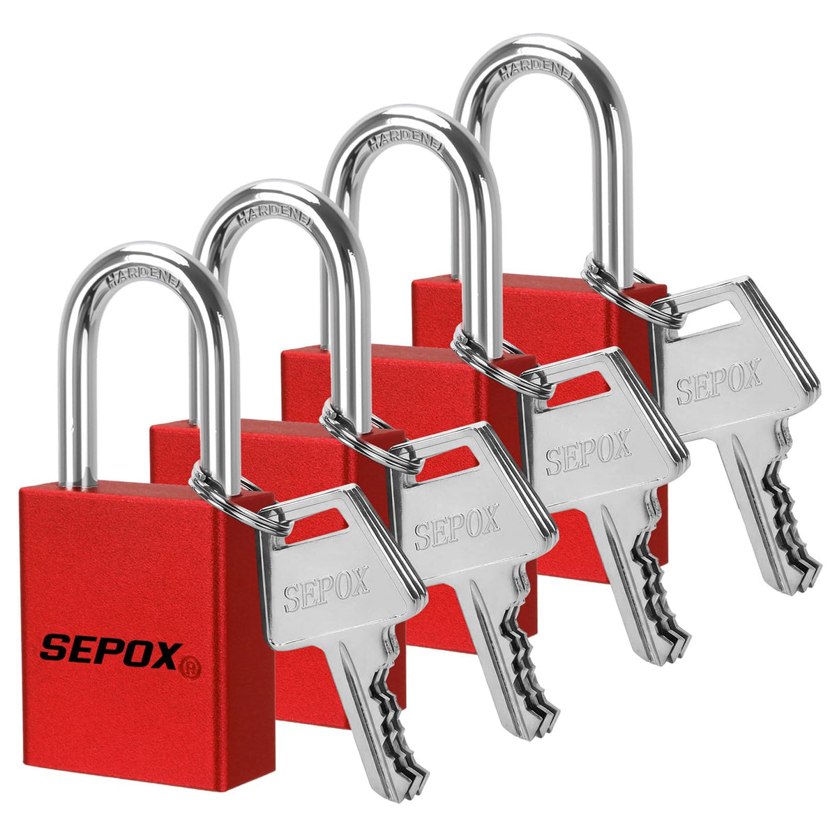 Red Aluminum Padlock Keyed Alike C42393