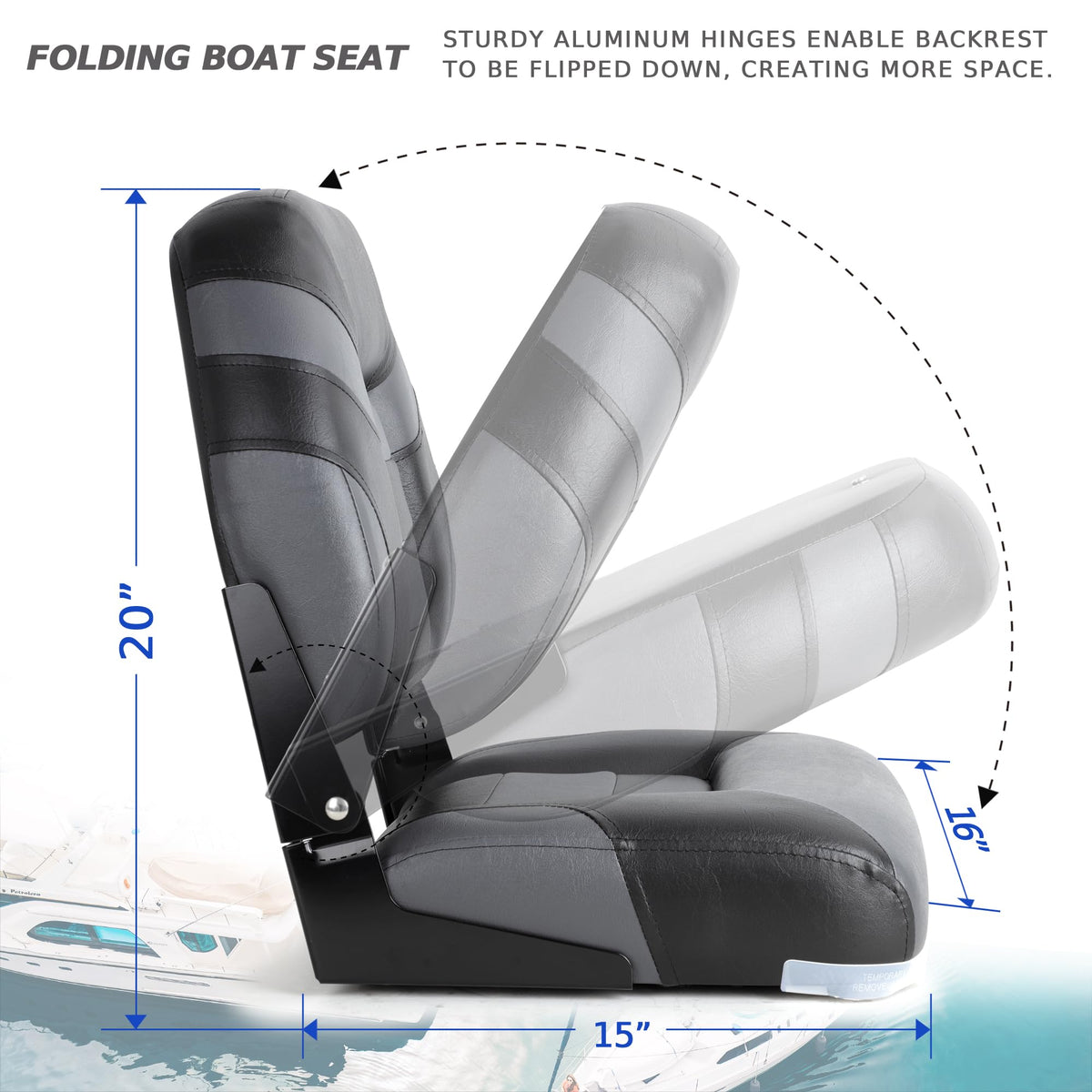 Low Back Folding Boat Seat 2 Pack C6689