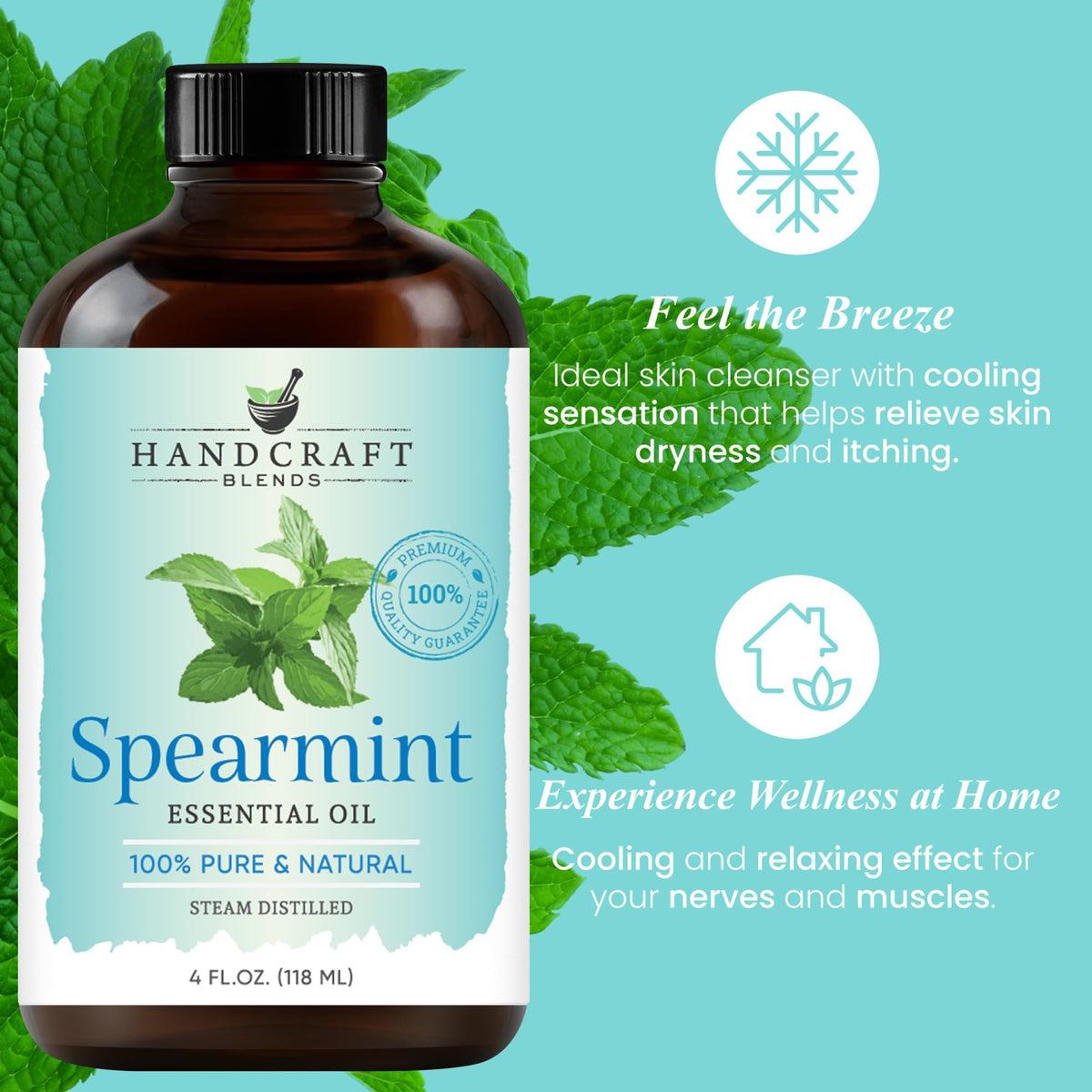 Lavender and Spearmint Essential Oils 2 x 4 Fl Oz D868838