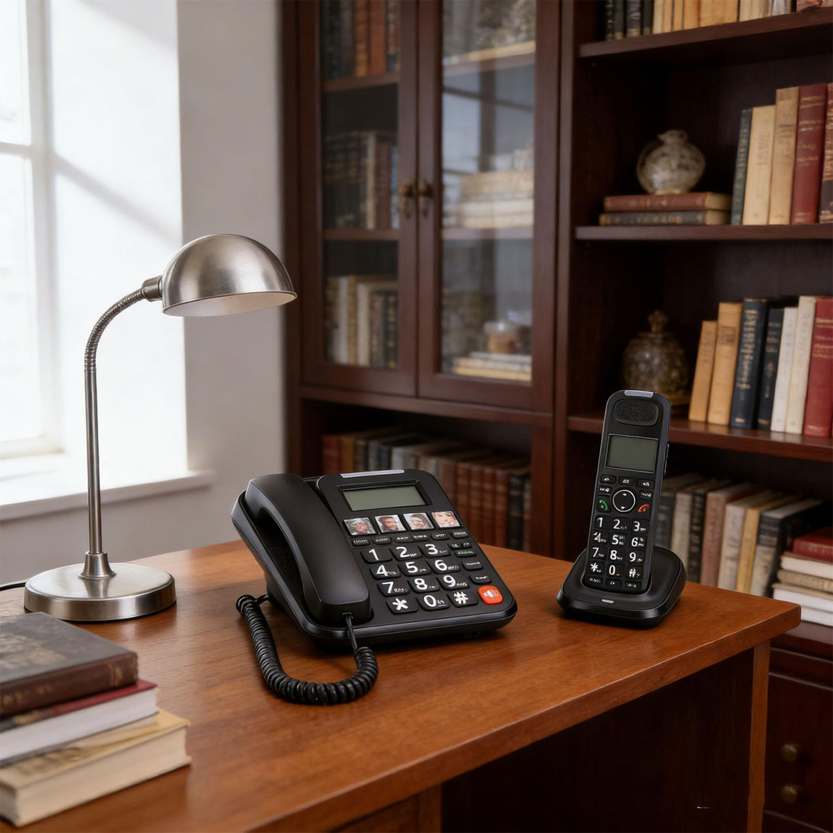 Expandable Corded/Cordless Phone System with Big Buttons Y53243