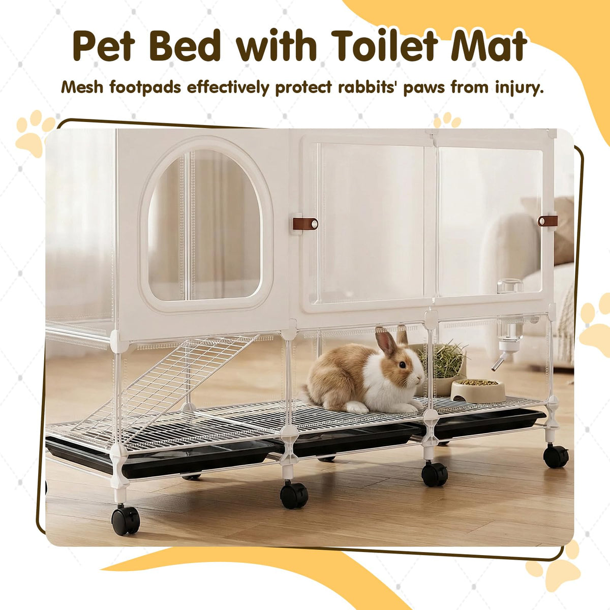 2-Tier Pet House Cage with Pull Out Tray Q29805