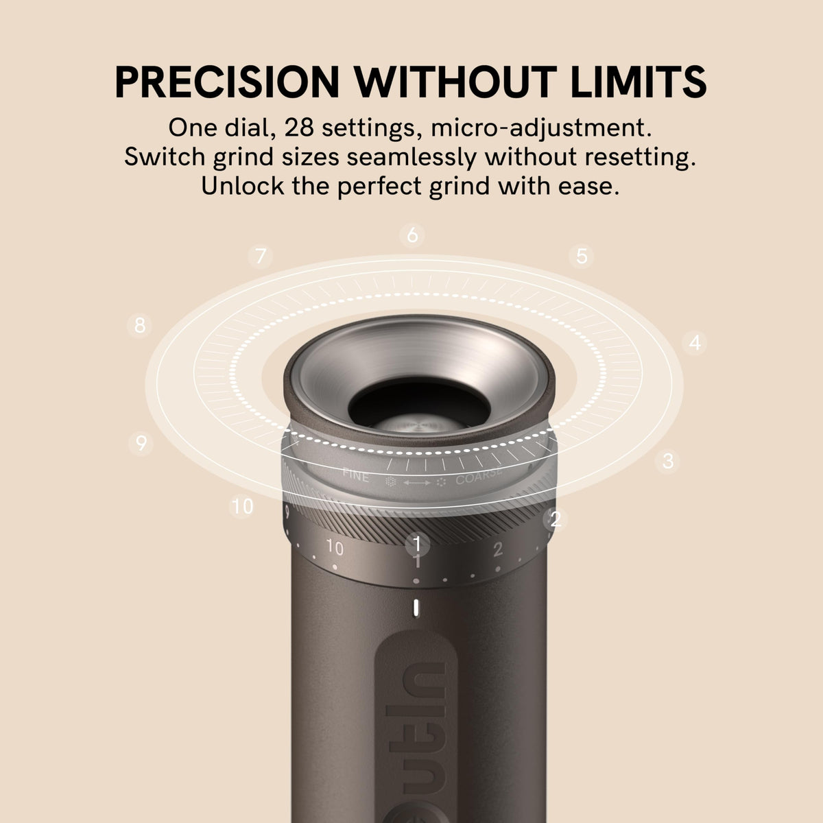 Portable Electric Coffee Grinder with 28 Grind Settings Y69021
