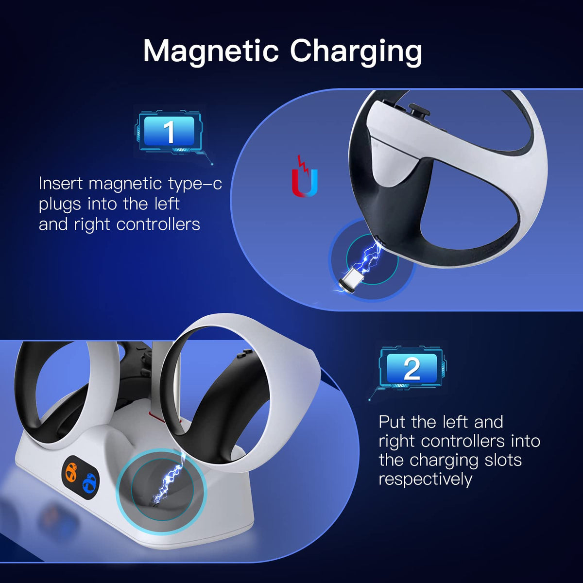 Charging Station for PS VR2 Sense Controllers with Headset Holder L4338