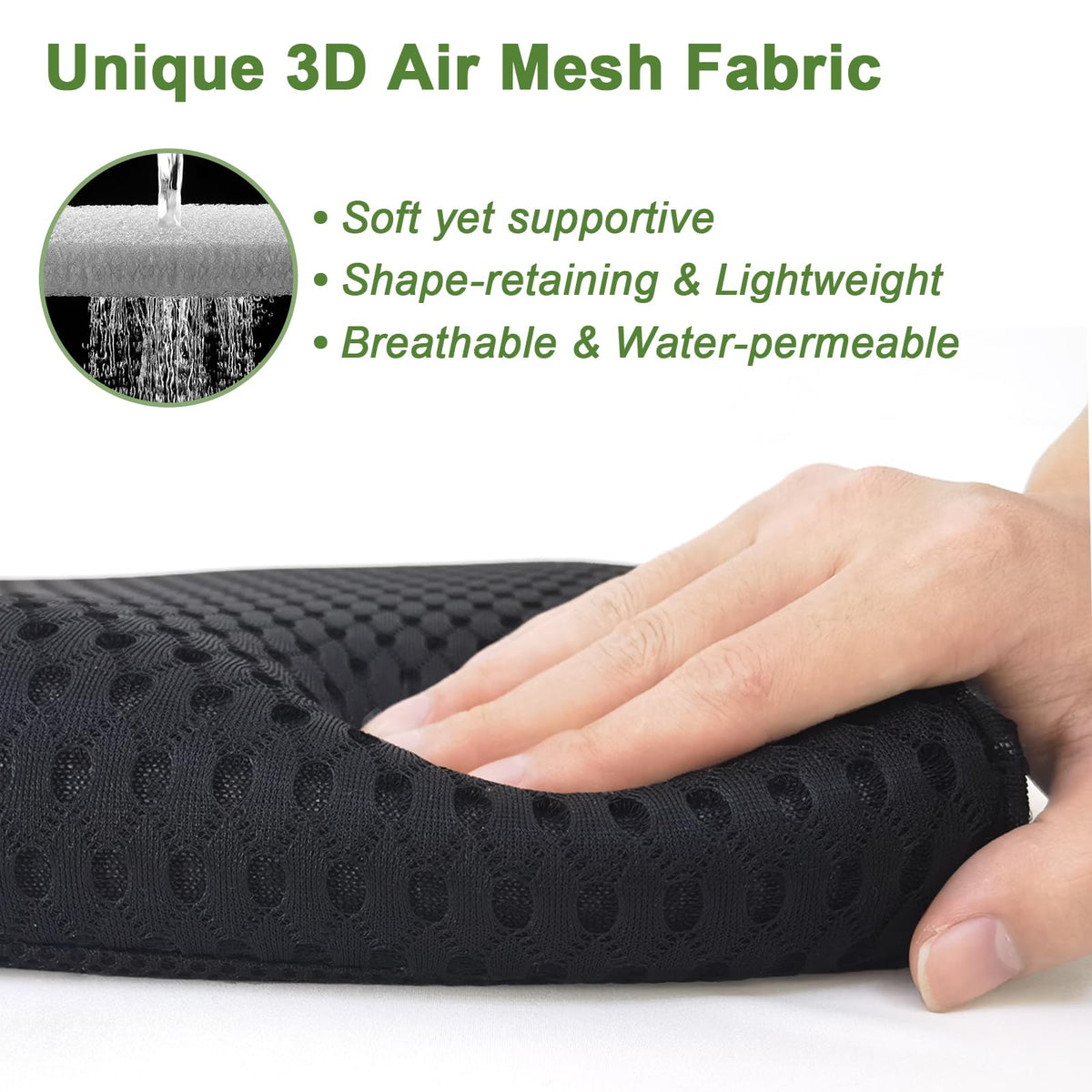 3D Mesh Fabric Portable Stadium Seat Cushion R291516