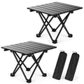 2 Pack Black Foldable Camping Table C8769