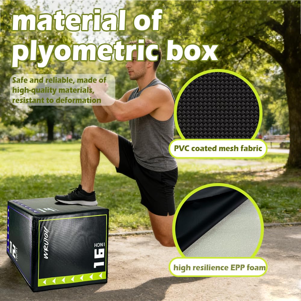 3-in-1 Non Slip Foam Plyometric Jump Box S107