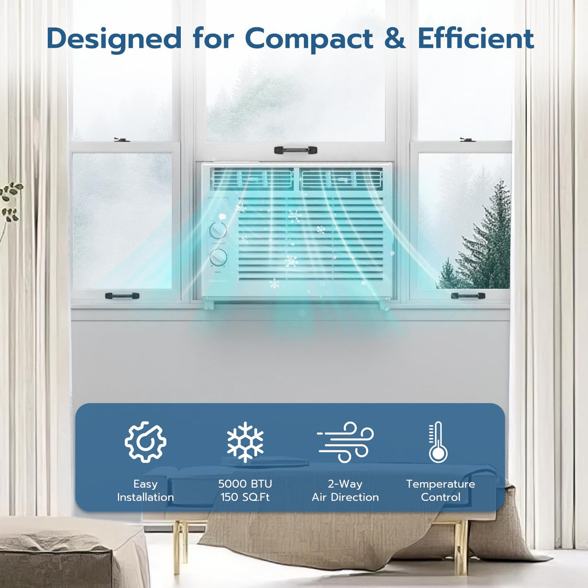 5000BTU Window Air Conditioners V5303
