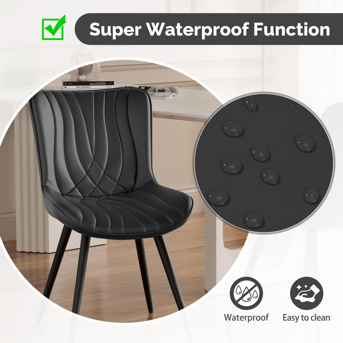 PU Leather Dining Chair Set of 4 X37275
