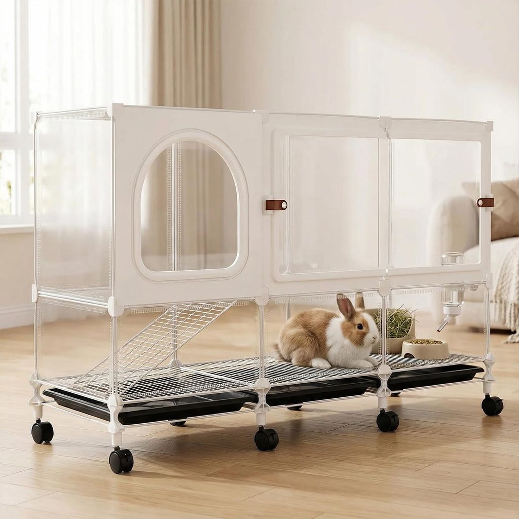 2-Tier Pet House Cage with Pull Out Tray Q29805