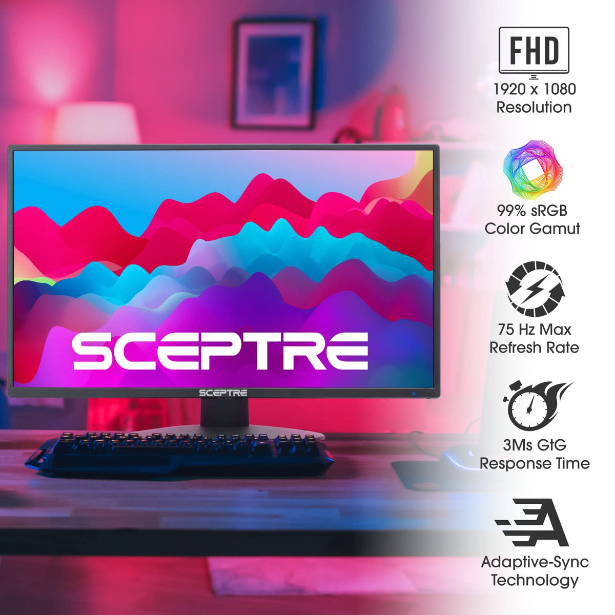 22 inch 1080p LED Monitor with Speakers Y952717