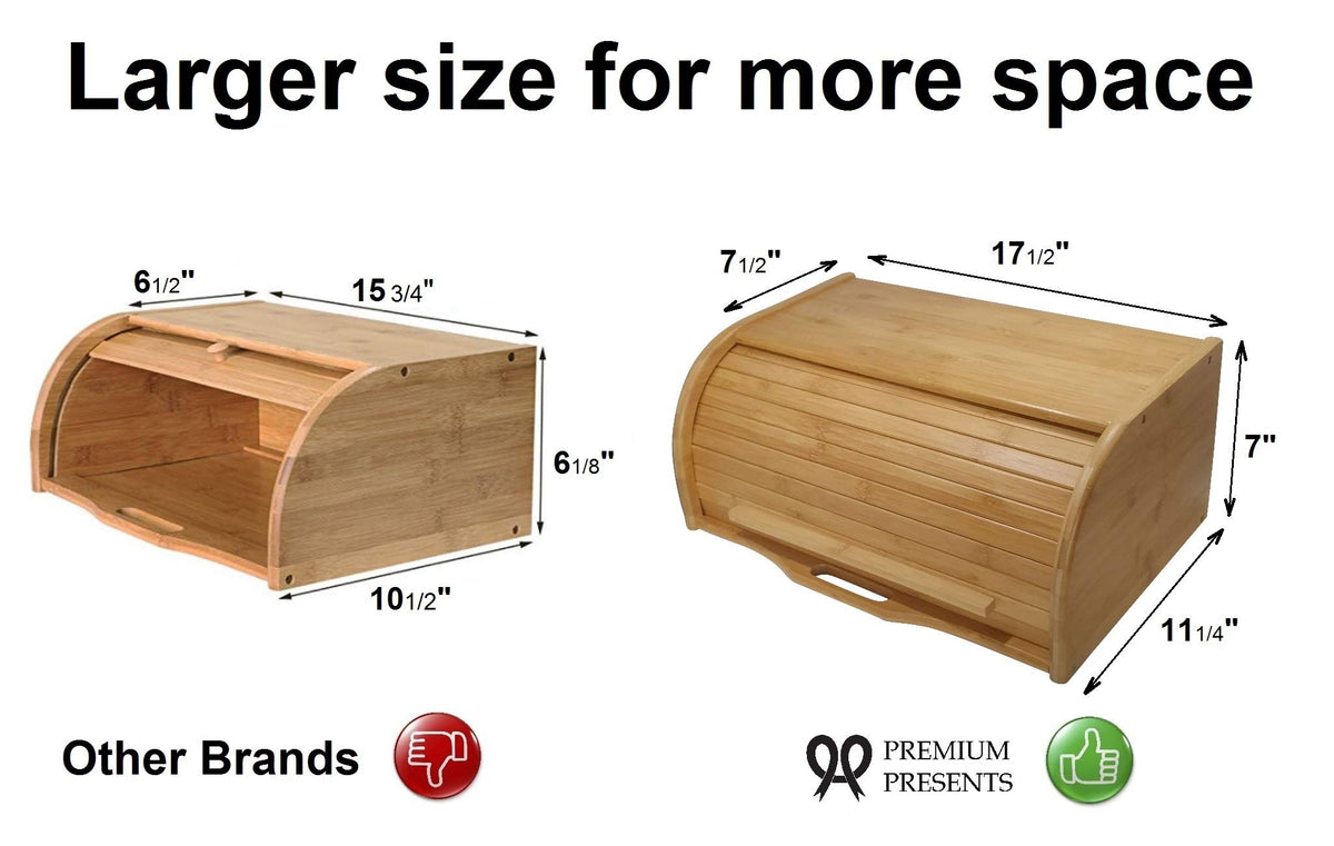 Large Wooden Bread Box A3353