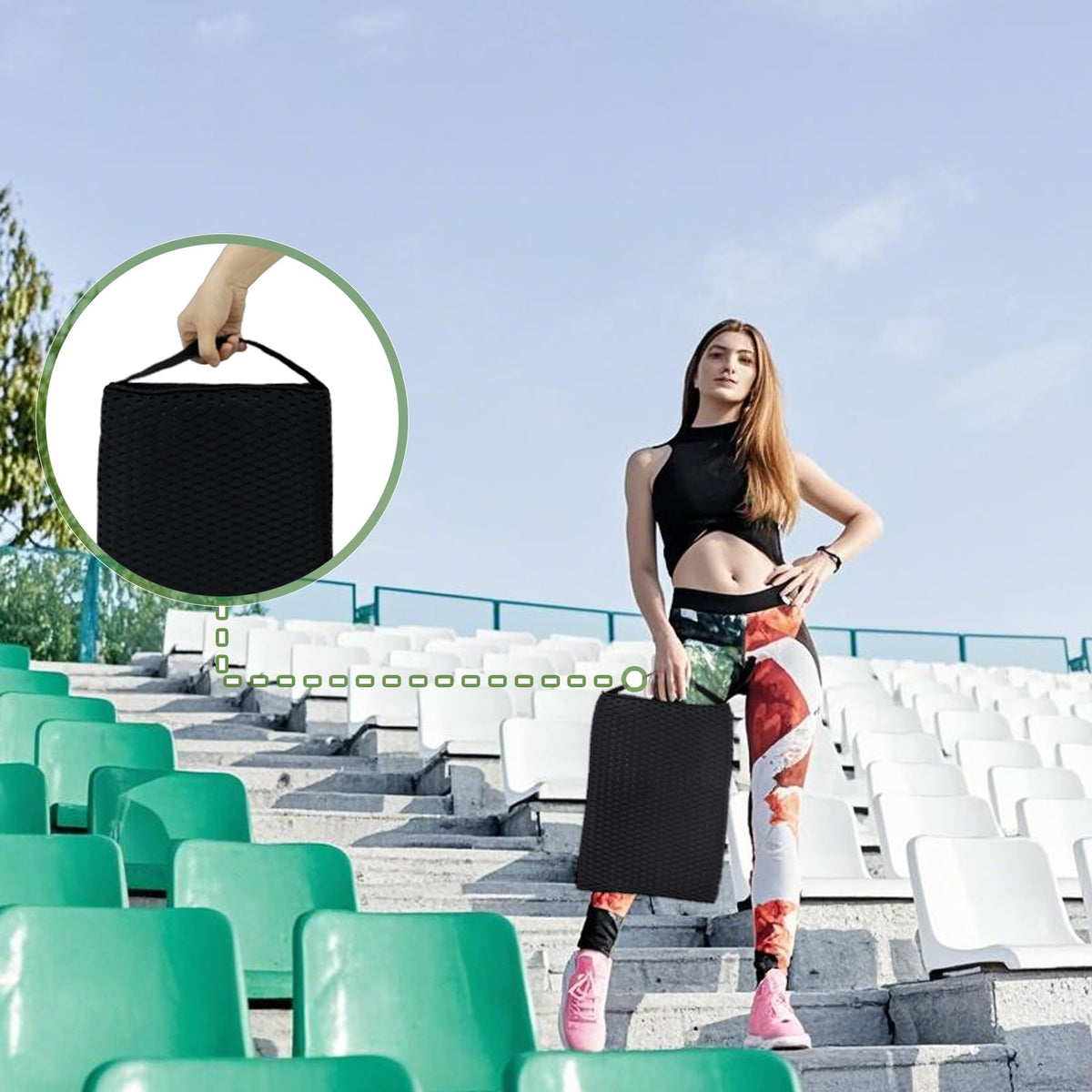 3D Mesh Fabric Portable Stadium Seat Cushion R291516