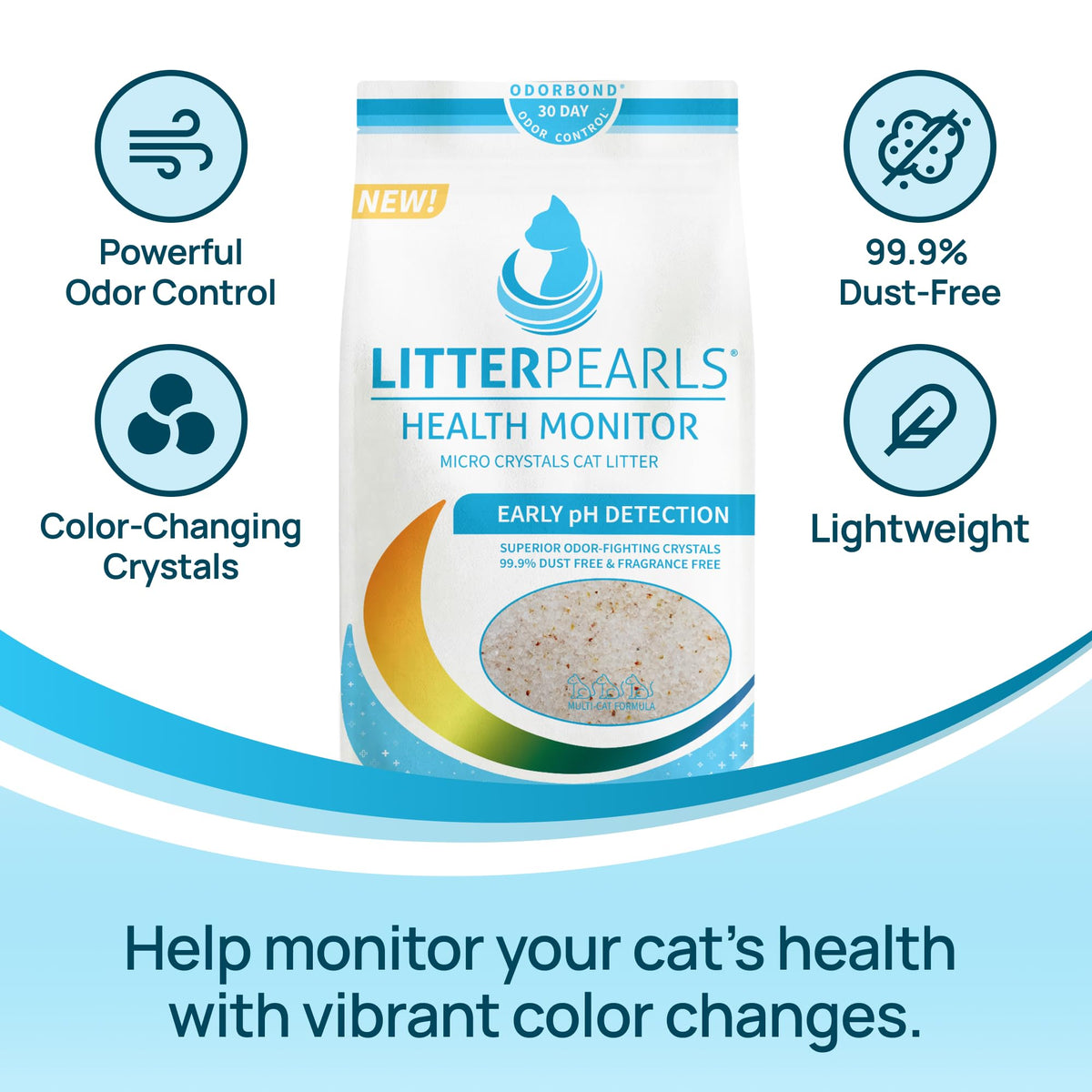 Unscented Micro Crystals Cat Litter 6 LB Bag T3512