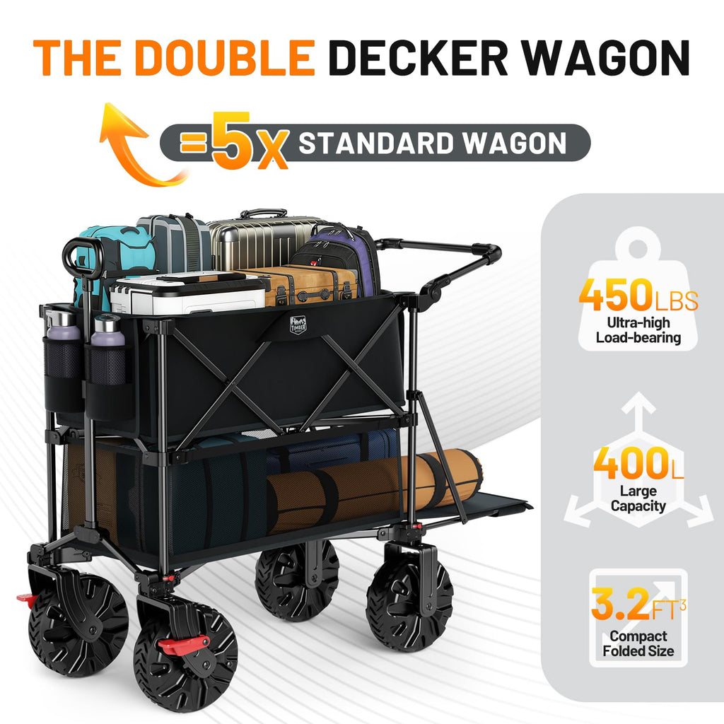 Double Decker Wagon 400L Capacity 450lb Load L60568