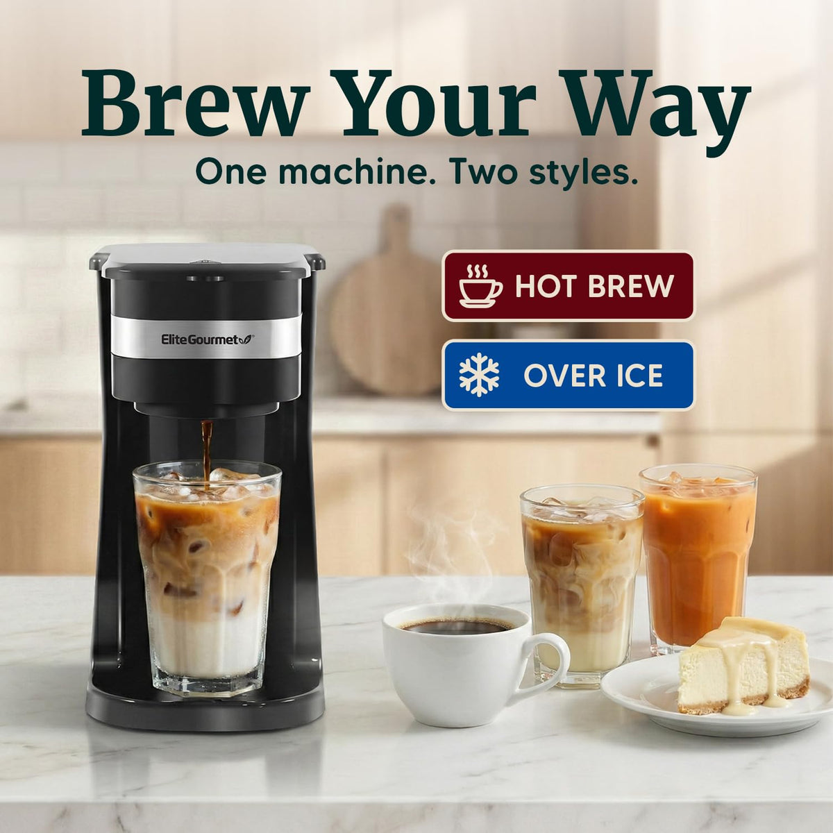 Black Single-Serve Compact Coffee Maker P191517