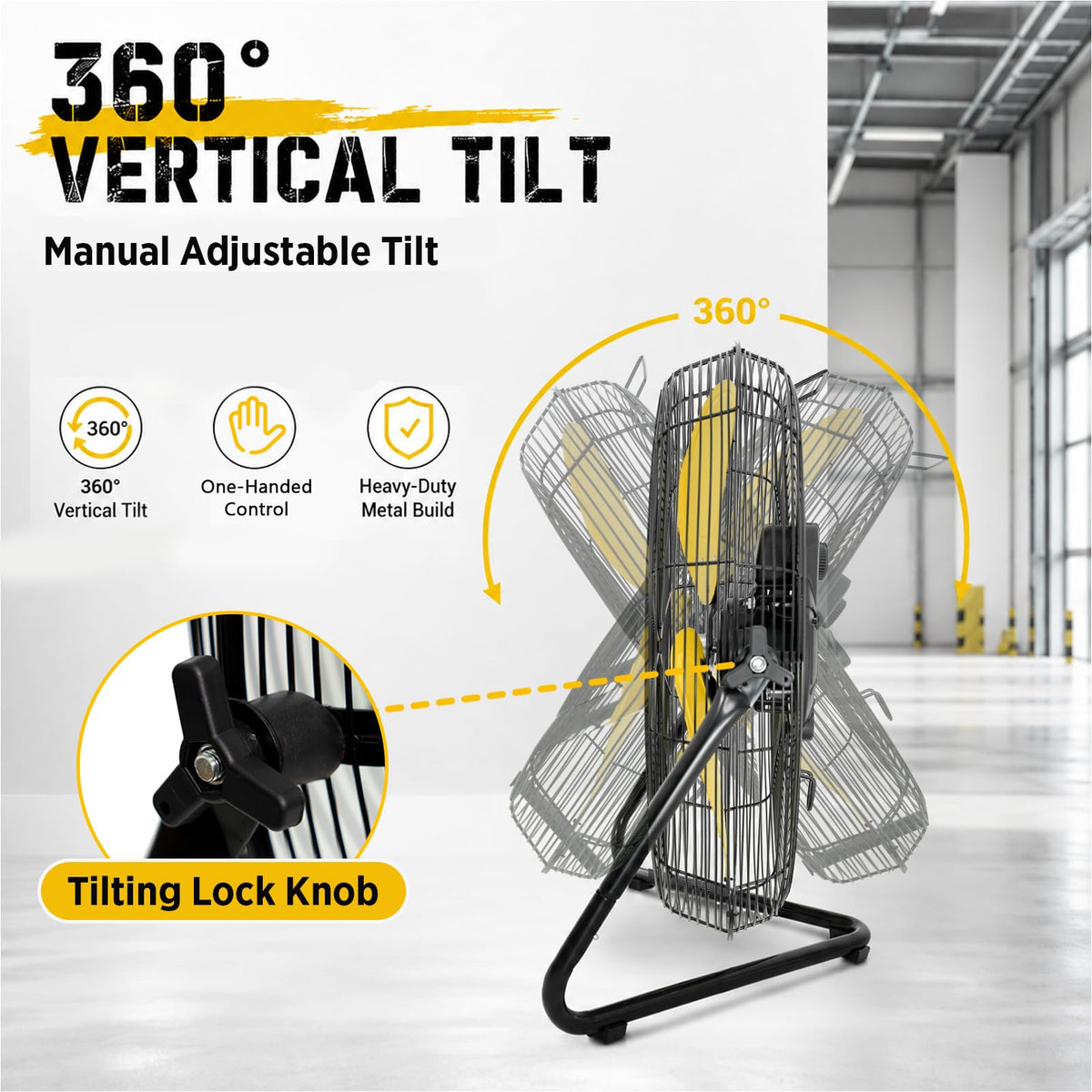 20" 6200 CFM High Velocity Metal Floor Fan D8787