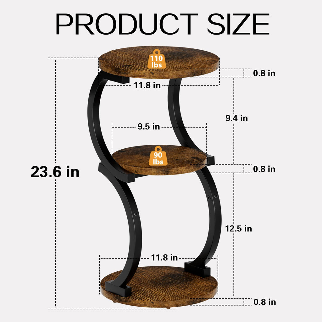 3-Tier Round Side Table O2796