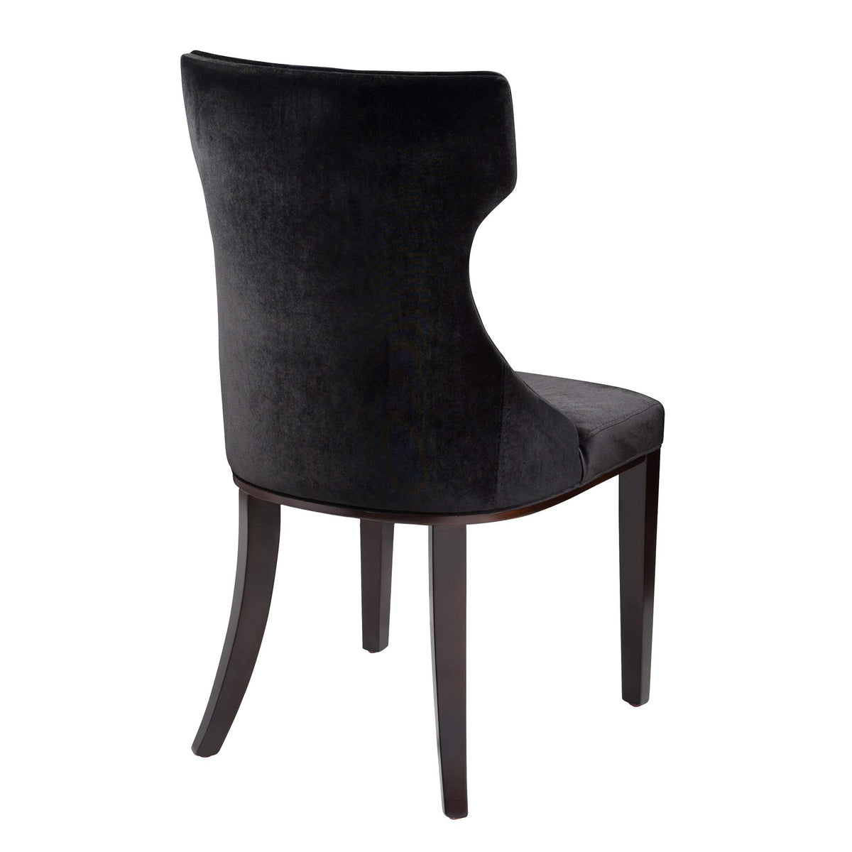 Black Upholstered Dining Chairs Set of 2 Beech Wood D594266