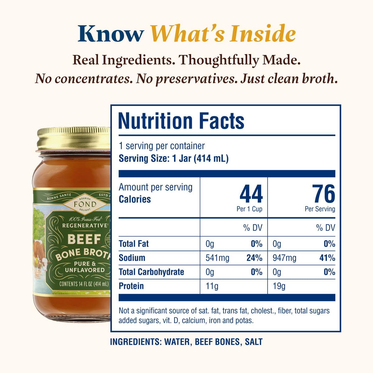 100% Grass-Fed Beef Bone Broth 4-Pack P6167