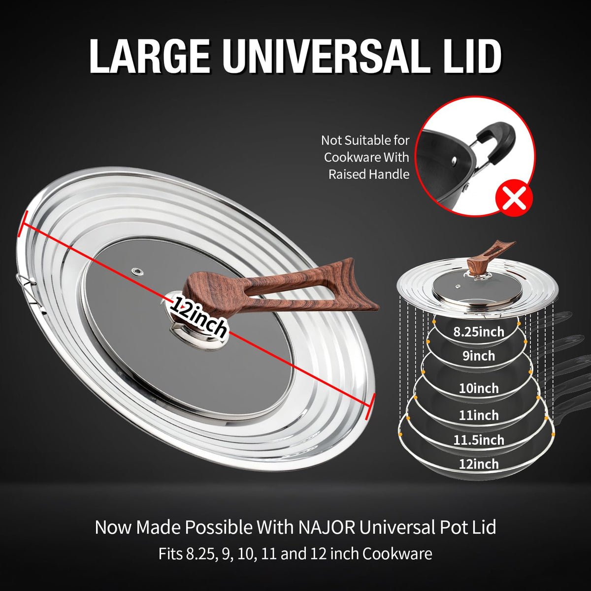 Universal Pan Lid with Tempered Glass A870435