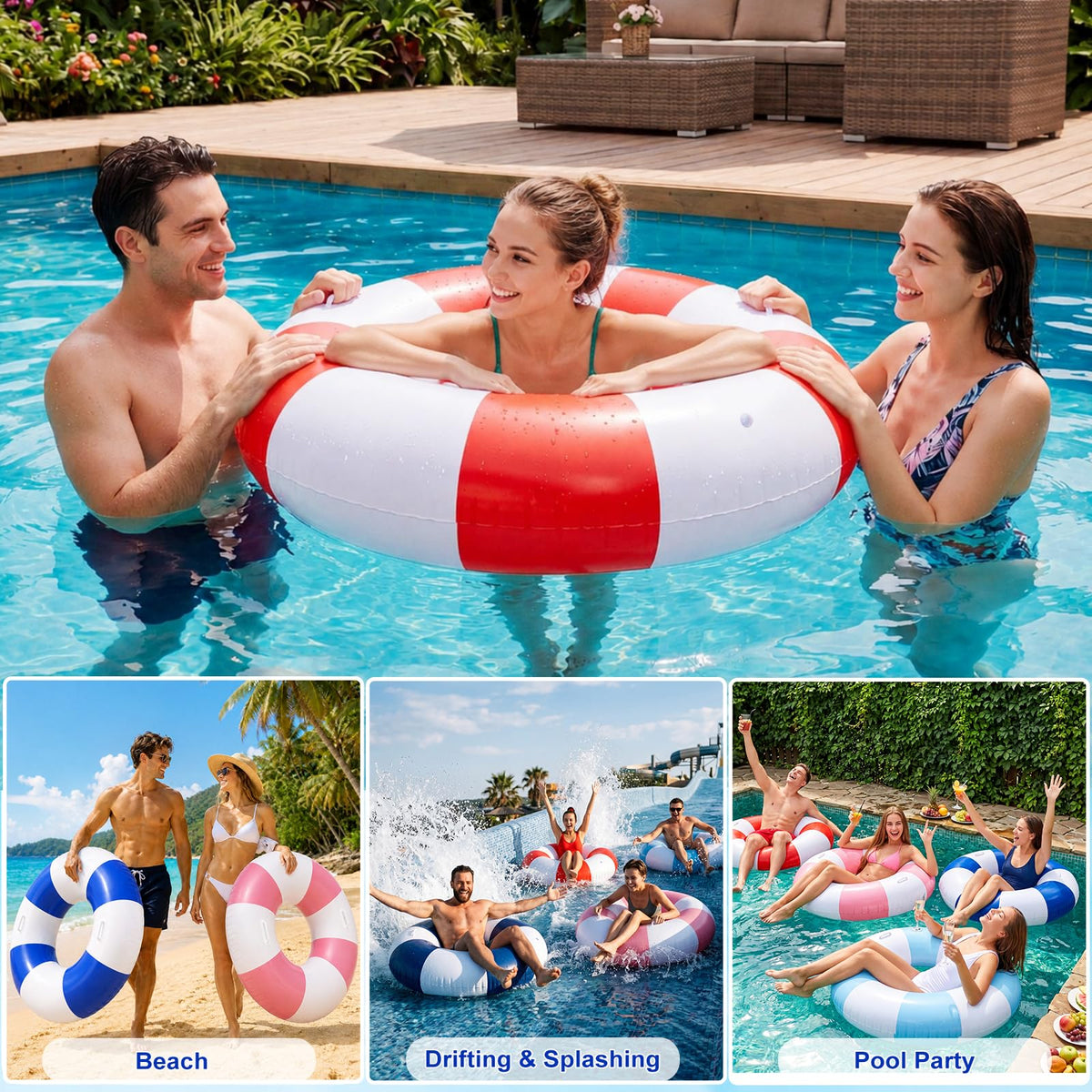Inflatable Pool Floats 4 Pack O8014