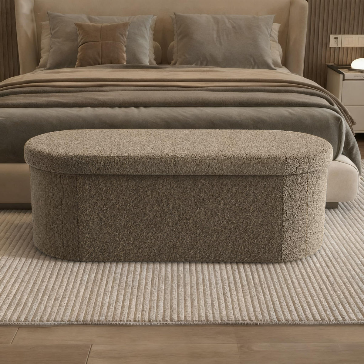 Oval Storage Ottoman N8883