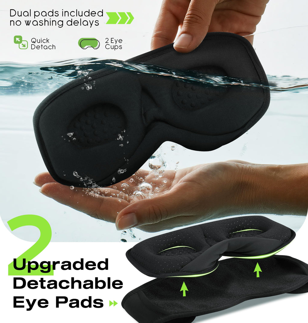 Bluetooth Sleep Headphones with 3D Eye Mask X855652