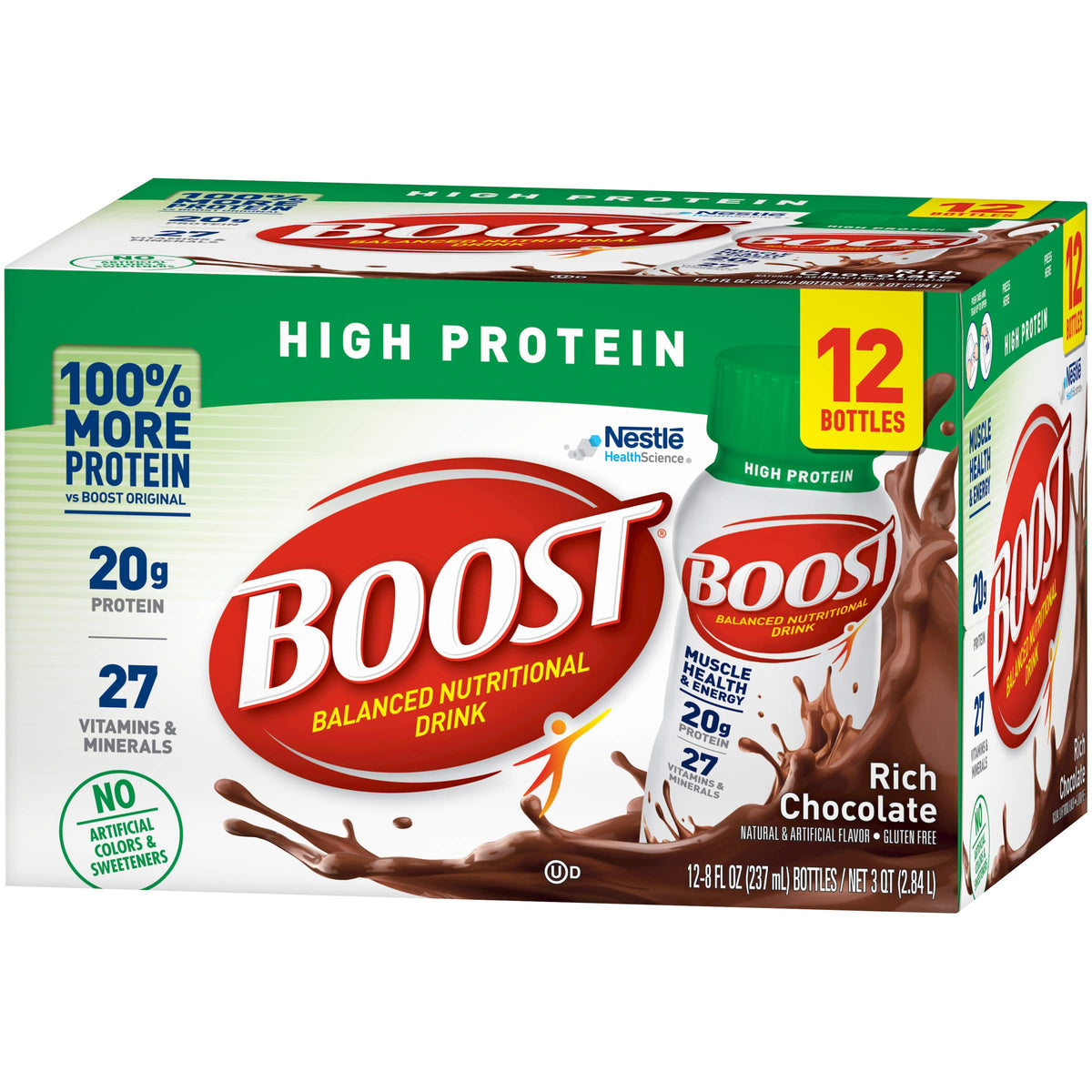 High Protein Nutritional Drink, Chocolate, 8 FL OZ, 12 pk D724