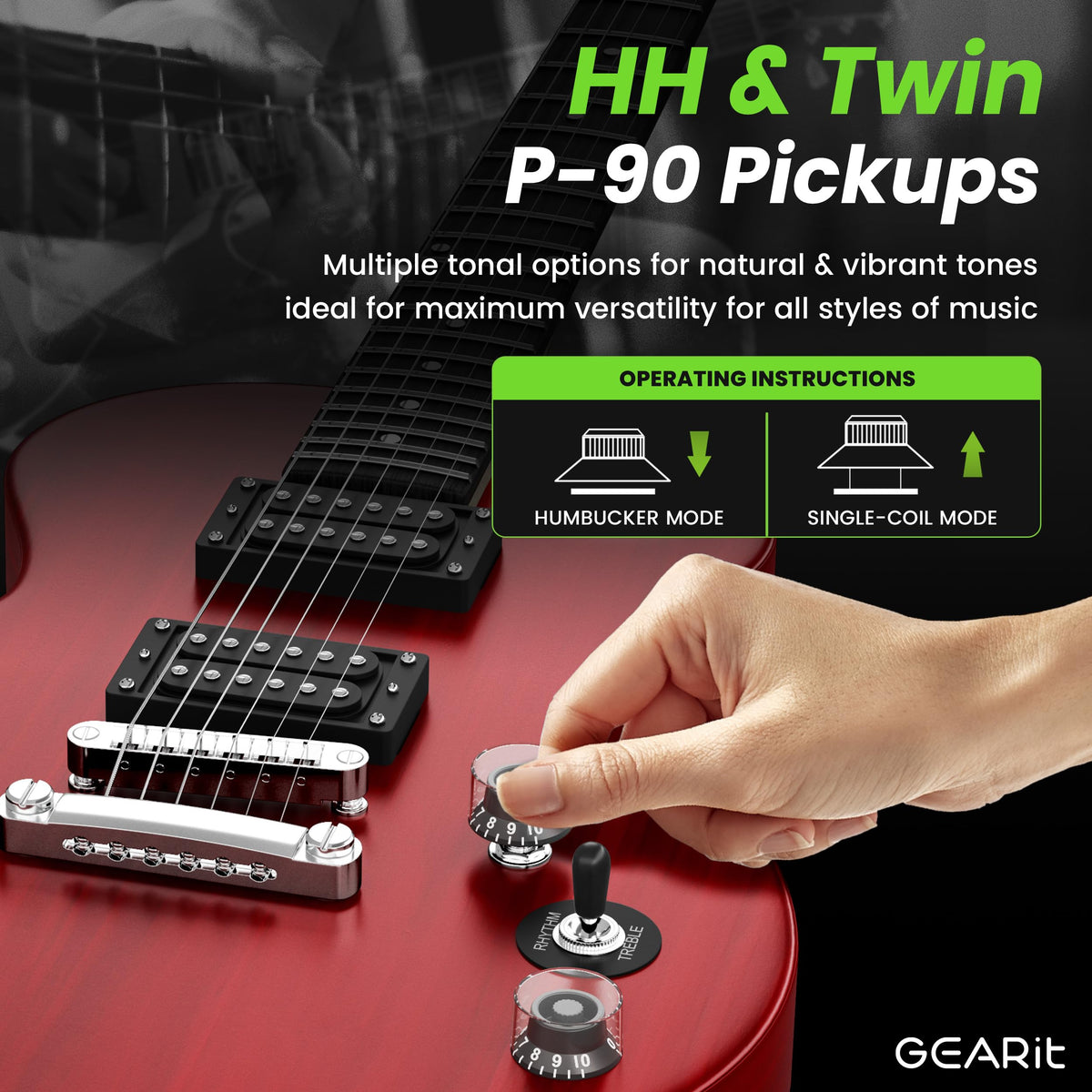 39 Inch Full Size Electric Guitar Bundle with Amplifier O22003