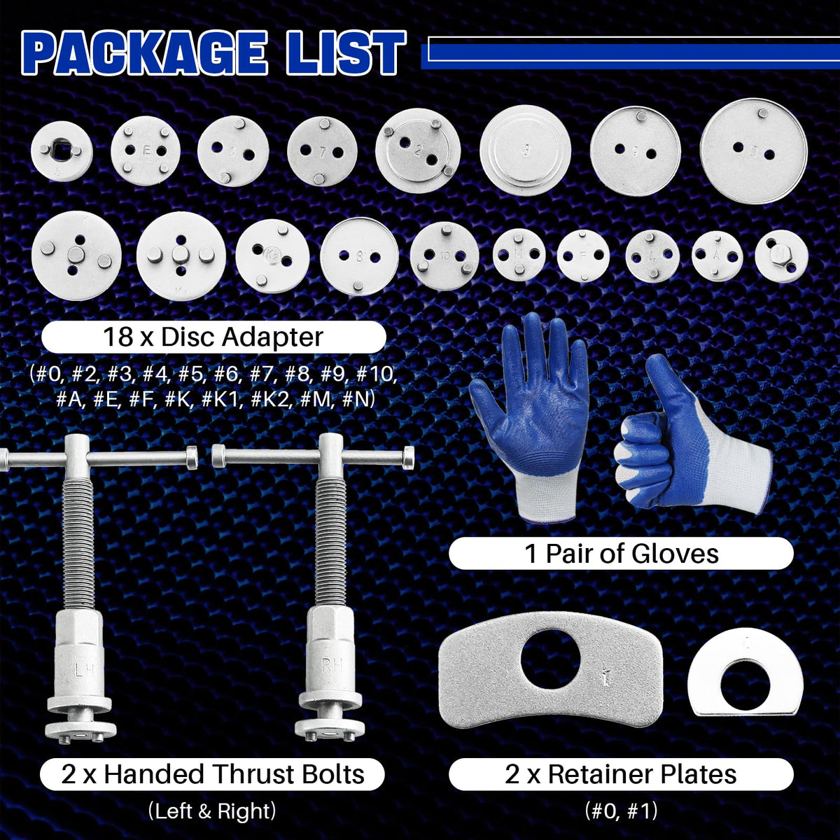 Heavy Duty Disc Brake Caliper Tool Set & Ball Joint Separator Tool Kit S19680