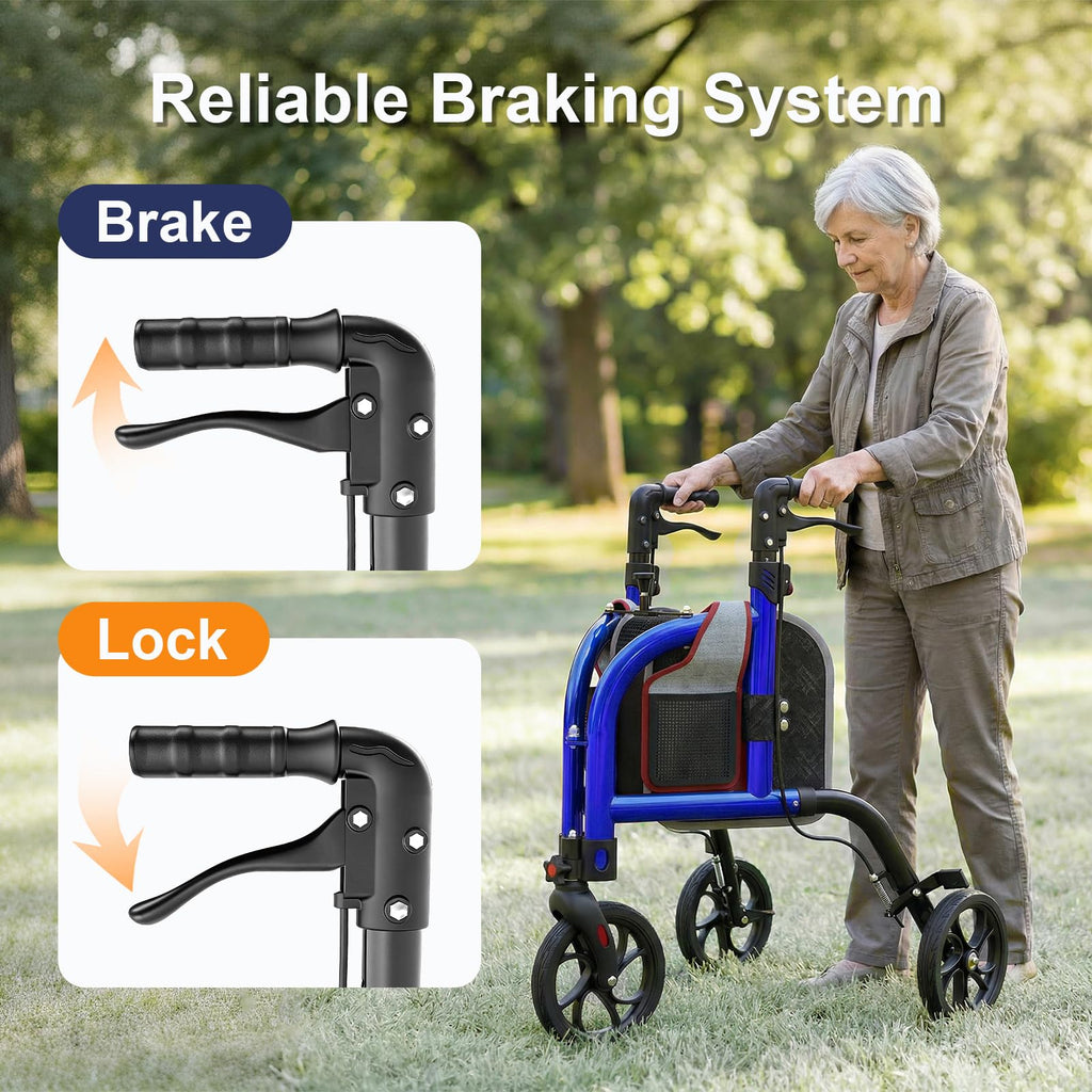Foldable Narrow 3 Wheel Walker J7806