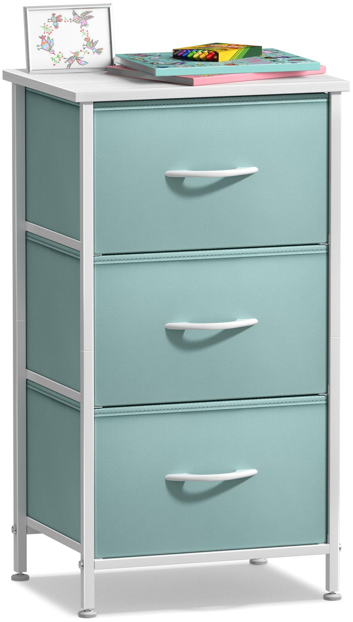 Aqua 3 Drawer Nightstand V6310
