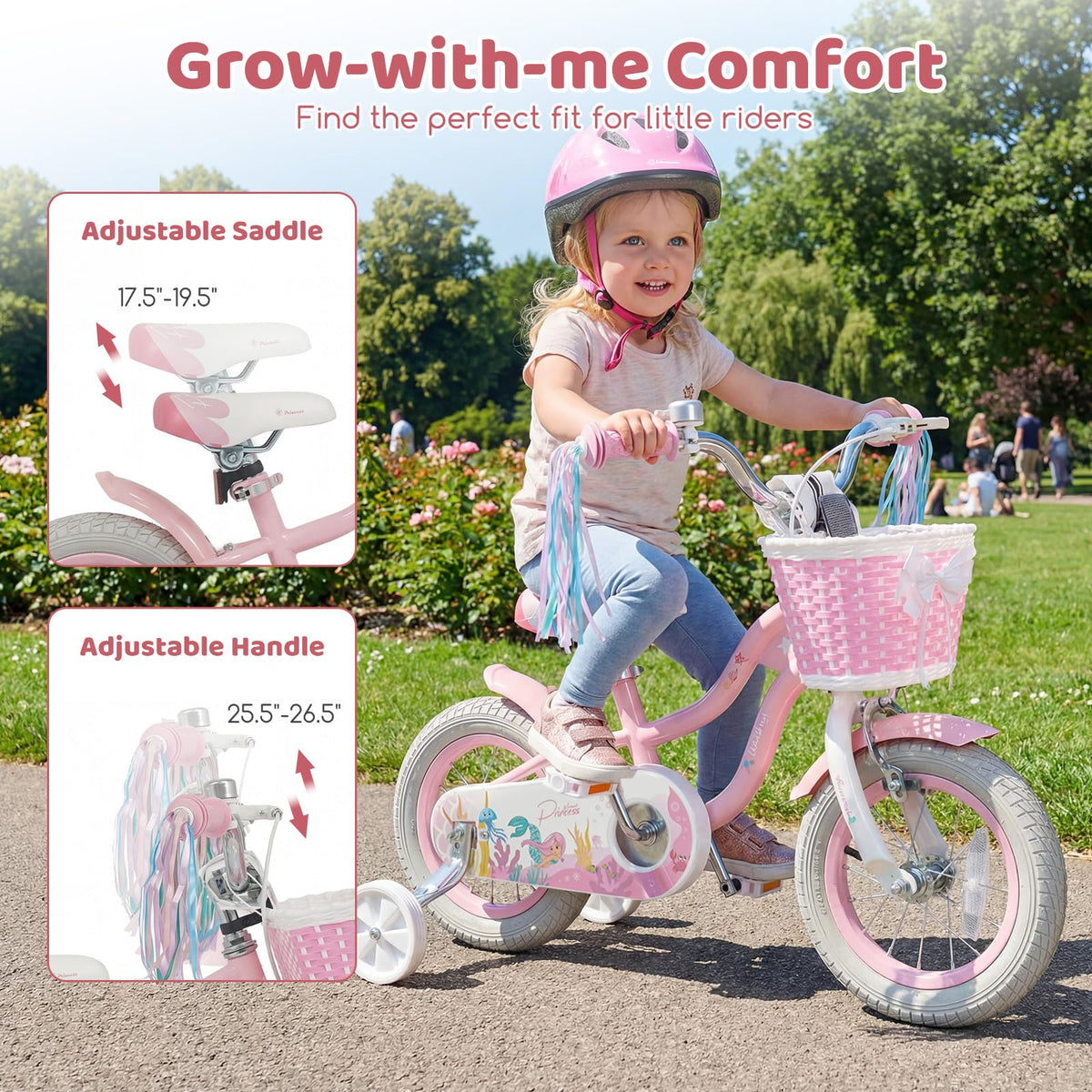 Kids Bike with Basket and Training Wheels O291404