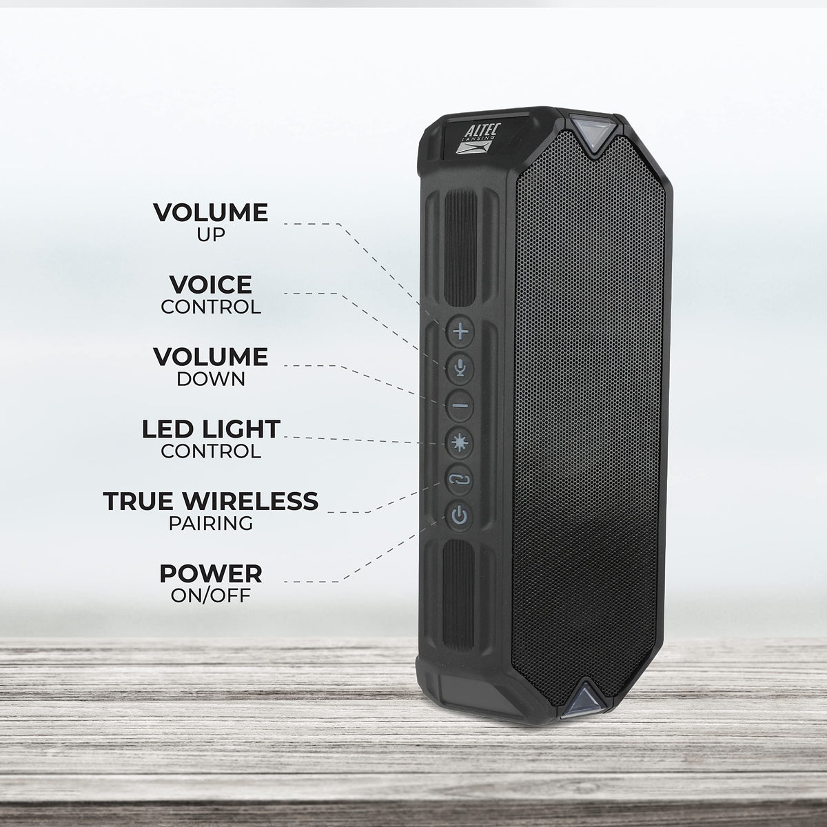 Black Waterproof Portable Bluetooth Speaker I8813