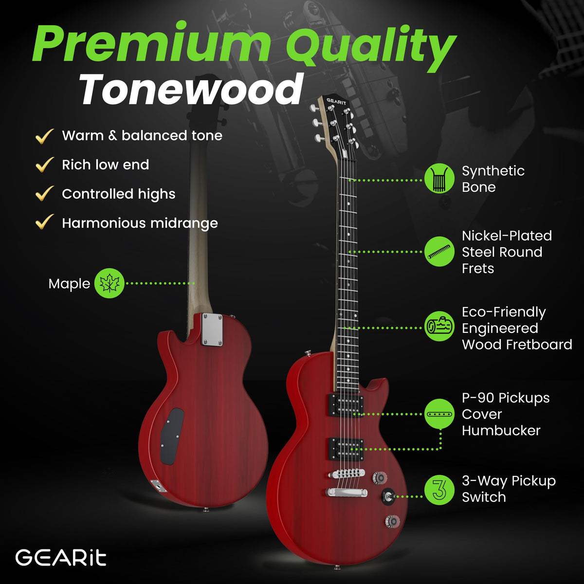 39 Inch Full Size Electric Guitar Bundle with Amplifier O22003