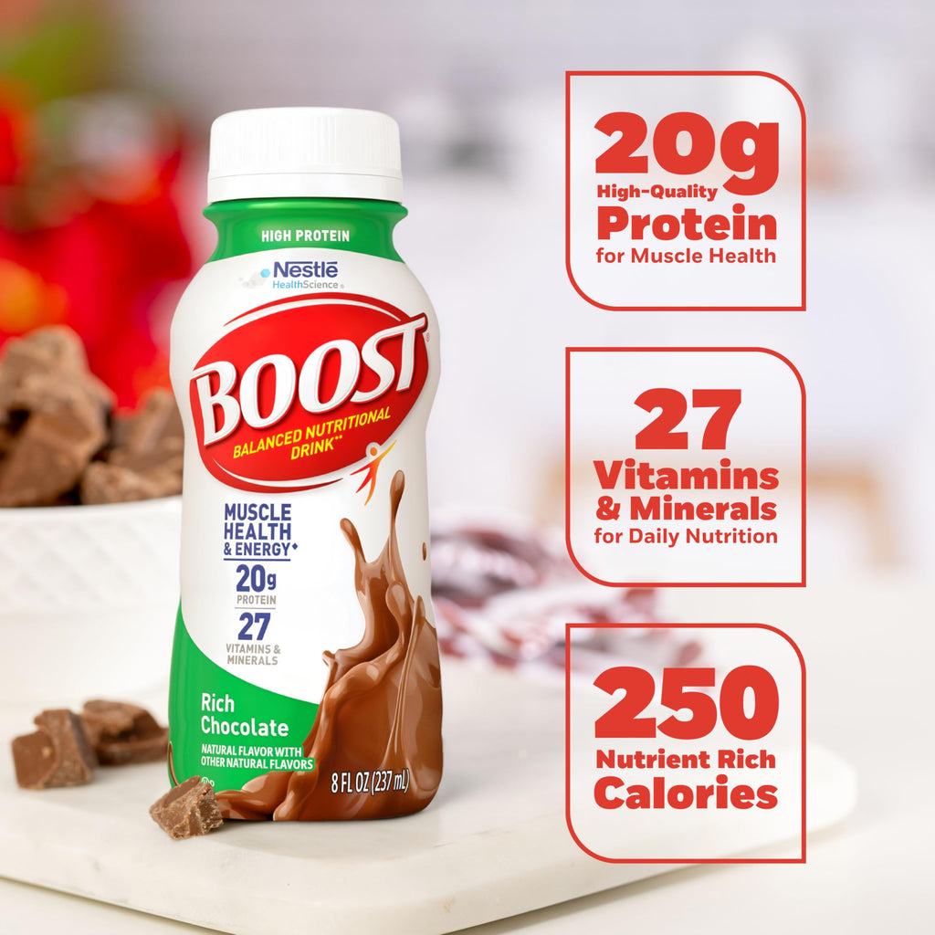 High Protein Nutritional Drink, Chocolate, 8 FL OZ, 12 pk D724