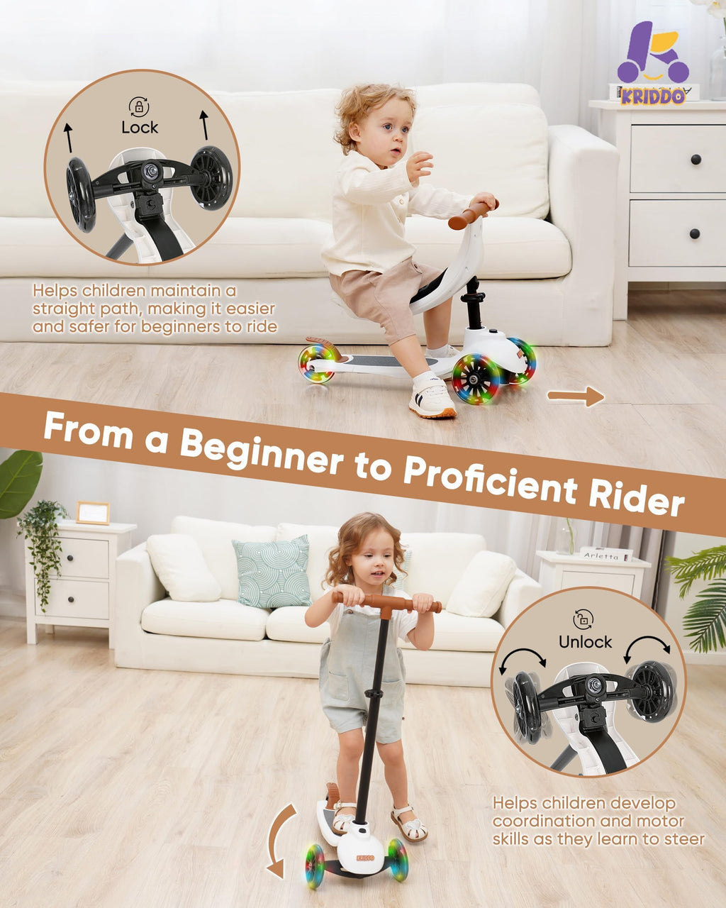 3-in-1 Toddler Scooter A167225