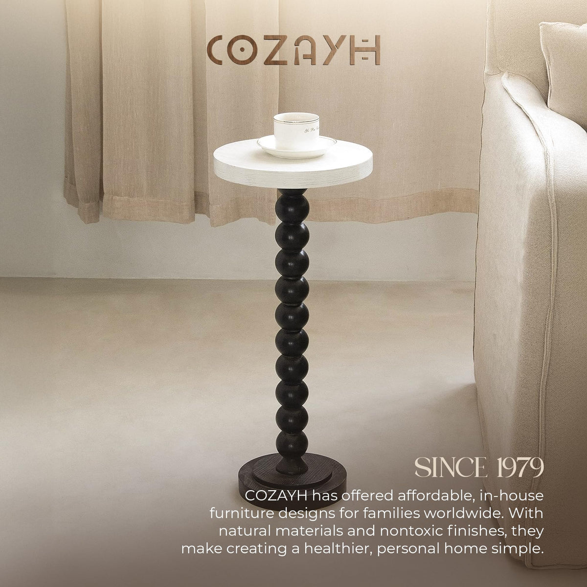 Small Pedestal End Table S21411