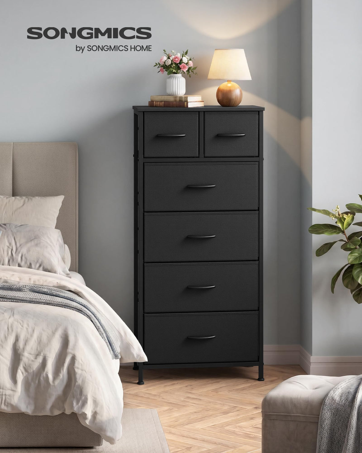 Tall Dresser with 6 Fabric Drawers C518264
