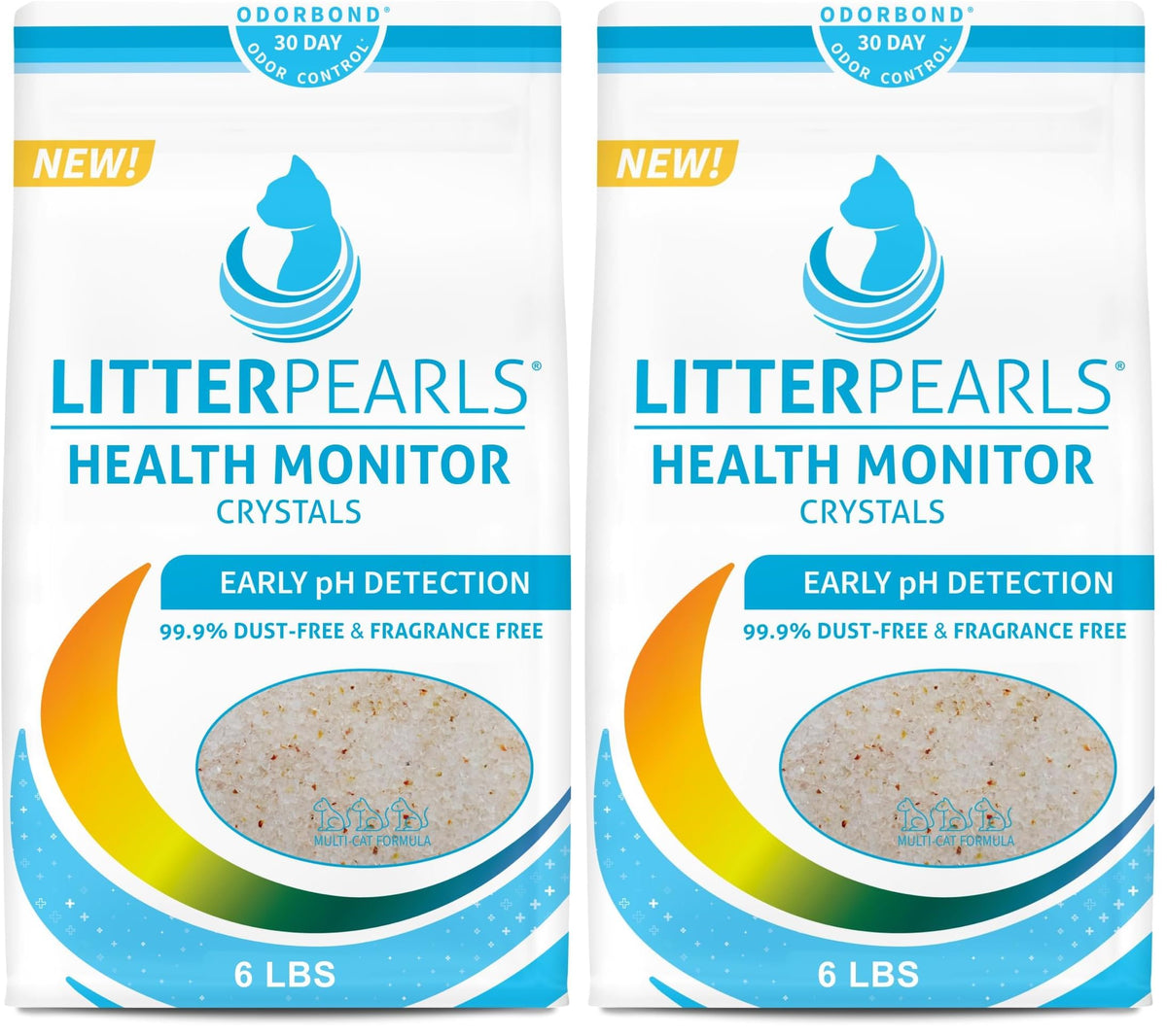 Unscented Micro Crystals Cat Litter 6 LB Bag T3512