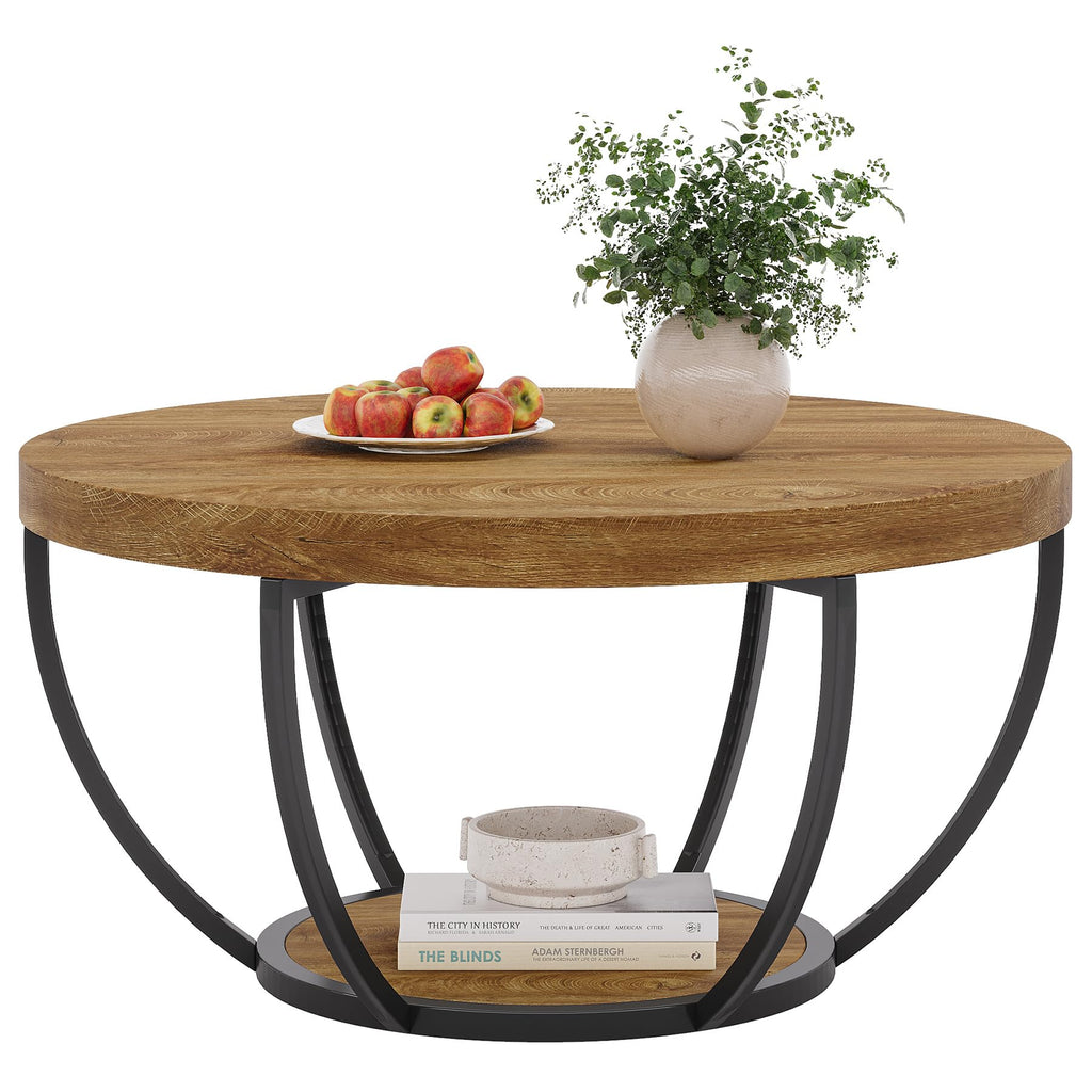 Round Coffee Table with Storage O925