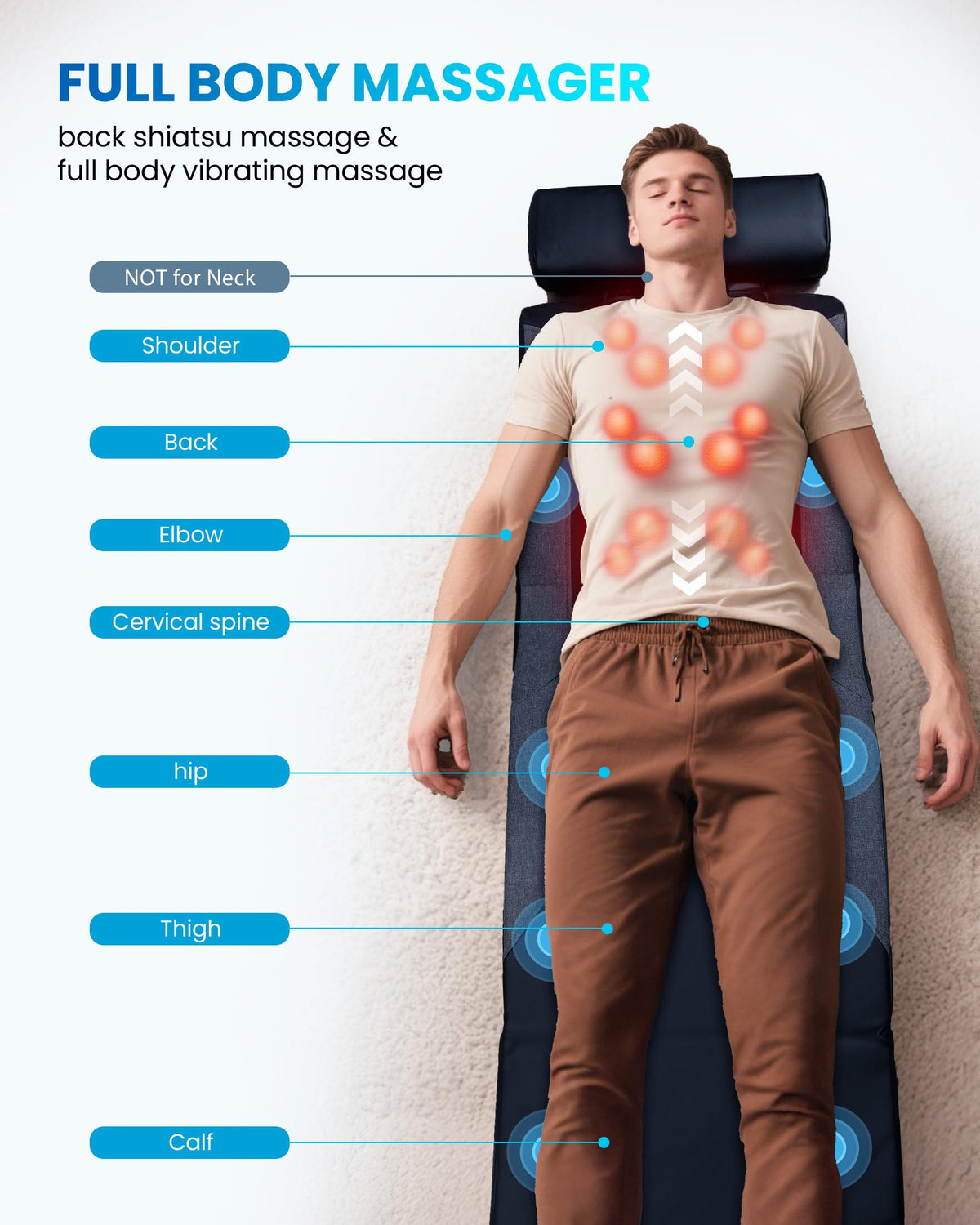 Full Body Massage Mat with Heat D162451