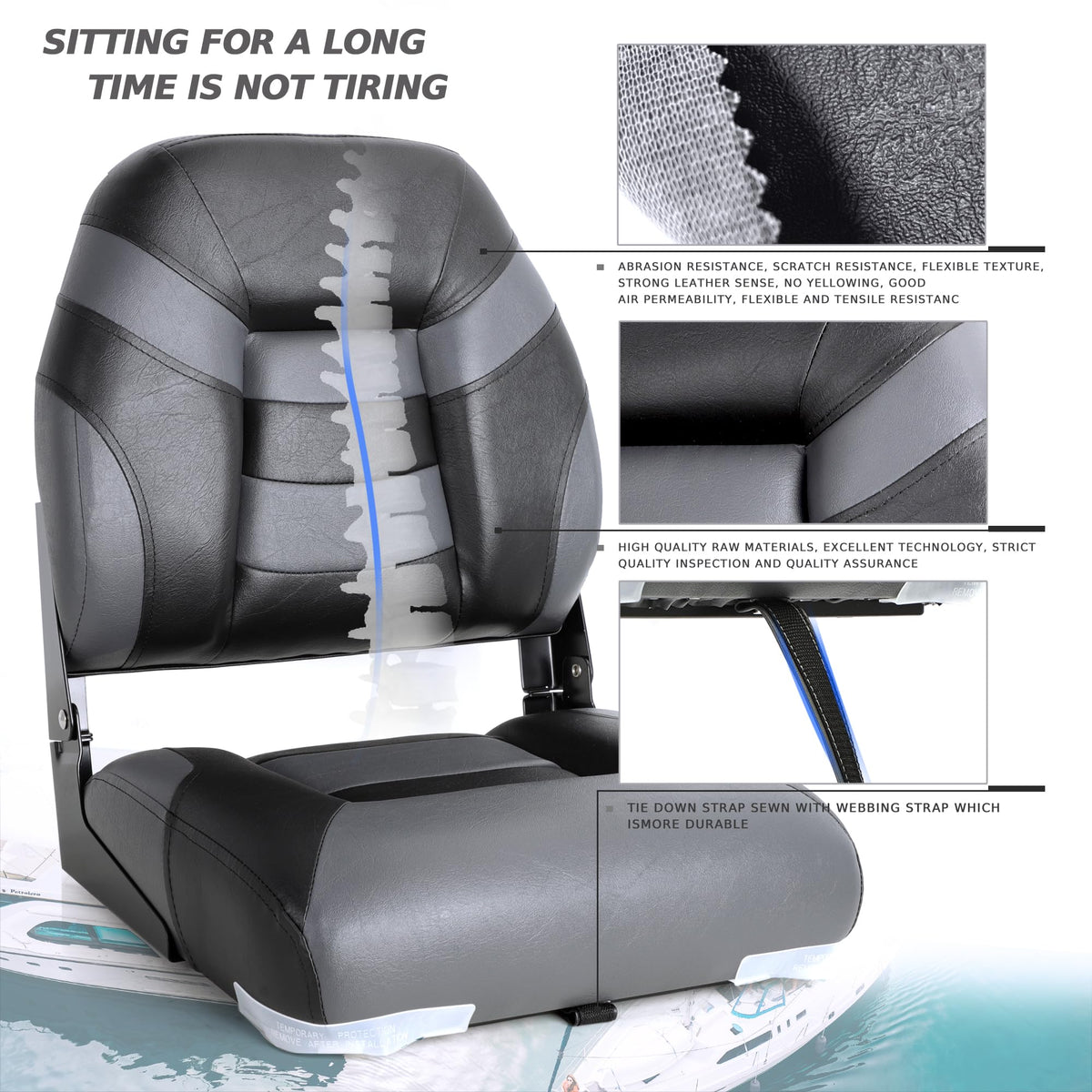 Low Back Folding Boat Seat 2 Pack C6689