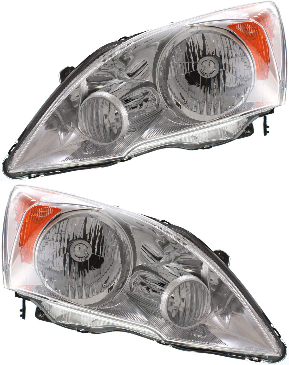 Headlights Lens and Housing Pair/Set for Honda CR-V, Right and Left, Halogen P9951
