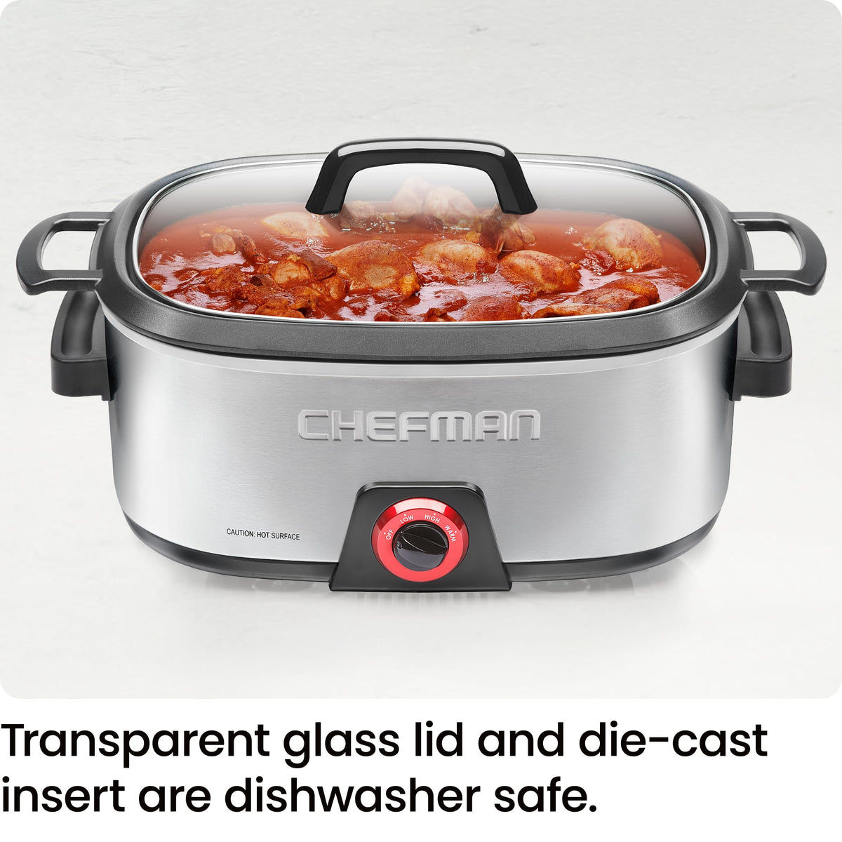6-Quart Electric Slow Cooker with Removable Nonstick Insert S144964