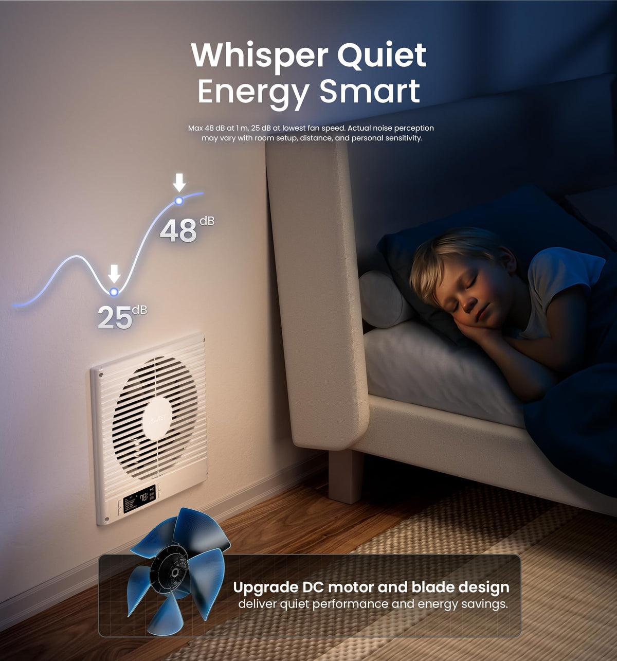 8" Room to Room Ventilation Fan with Remote M550