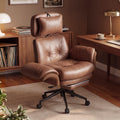 Brown Criss Cross Office Chair with Flip-Up Armrests and Headrest X784